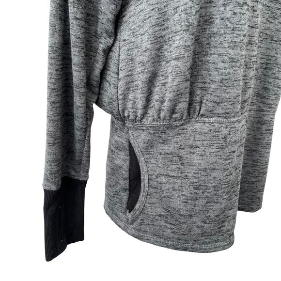 Athleta Grey Robin Cowl Neck Pullover Sweatshirt XS Batwing Fit Loungewear - Picture 4 of 6